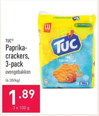 ALDI Tuc paprika crackers 3 x 100 g aanbieding