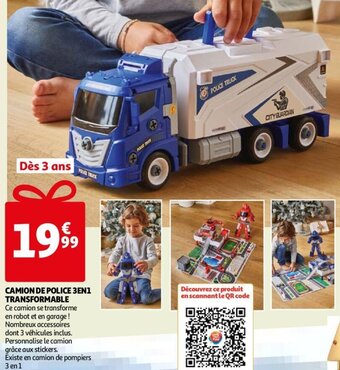 Camion de police 3en1 transformable