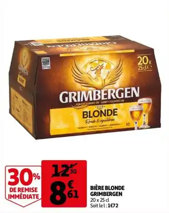 Auchan Grimbergen biere blonde 20x25CL aanbieding