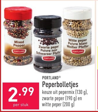 ALDI Portland peperbolletjes aanbieding
