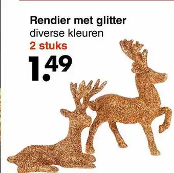 Rendier met glitter