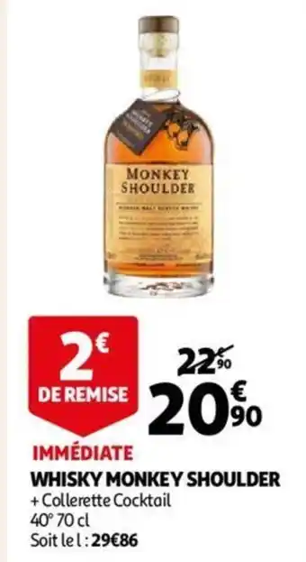 Auchan Monkey Shoulder whisky 70CL aanbieding