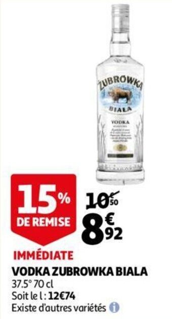 Zubrowka Biala vodka 70CL