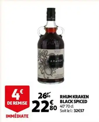 Kraken black spiced rhum 70CL
