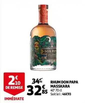 Auchan Don Papa Masskara rhum 70CL aanbieding