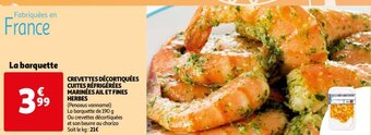 Auchan Crevettes decortiquees cuites refrigerees marinees ail et fines herbes aanbieding