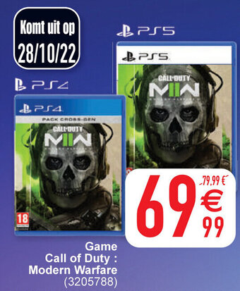 Cora Game Call of Duty: Modern Warfare aanbieding