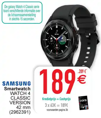 Cora Samsung Smartwatch Watch 4 Classic Version 42mm aanbieding