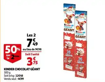 Auchan Kinder chocolat geant 300G aanbieding