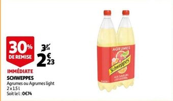 Auchan Schweppes agrumes 2x1.5L aanbieding