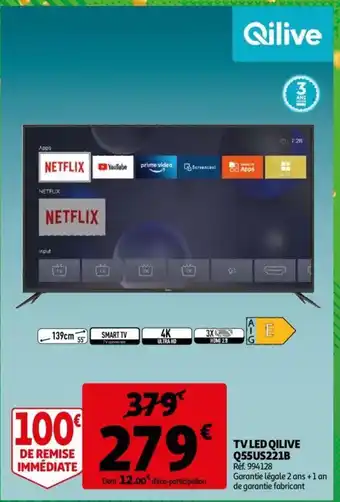 Auchan TV LED Q55US221B aanbieding