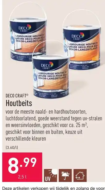 ALDI Deco craft houtbeits 2,5 L aanbieding