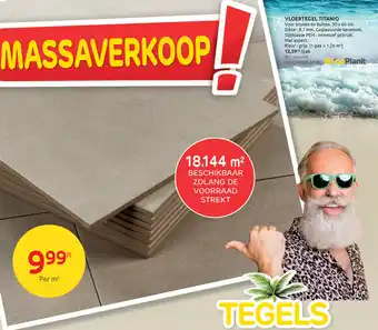 Brico Vloertegel titanio aanbieding