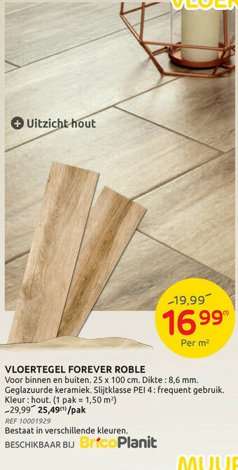 Brico Vloertegel forever roble aanbieding
