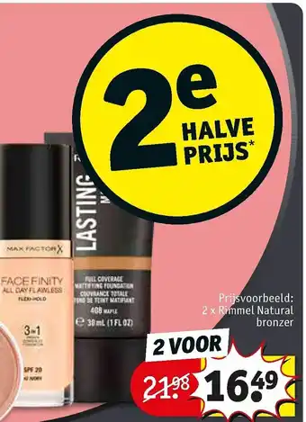 Kruidvat 2 x Rimmel Natural bronzer aanbieding