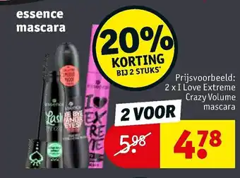 Kruidvat 2 x I Love Extreme Crazy Volume mascara aanbieding