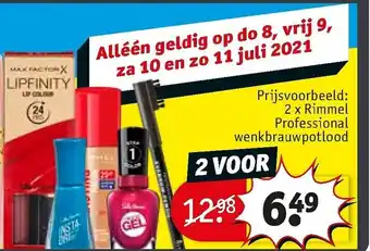 Kruidvat 2 x Rimmel Professional wenkbrauwpotlood aanbieding