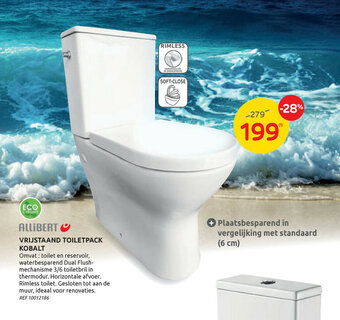 Brico Allibert vrijstaand toiletpack kobalt aanbieding