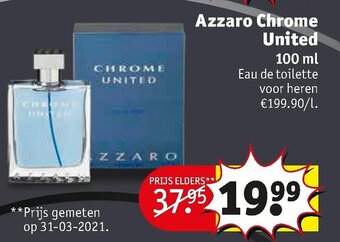 Kruidvat Azzaro Chrome United 100ml aanbieding
