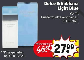 Kruidvat Dolce & Gabbana Light Blue 25ml aanbieding