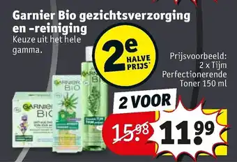 Kruidvat Garnier Bio gezichtsverzorging en -reiniging aanbieding