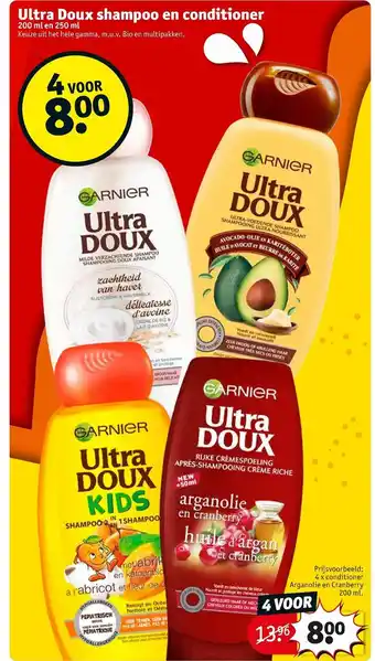 Kruidvat 4 x conditioner Arganolie en Cranberry 200ml aanbieding