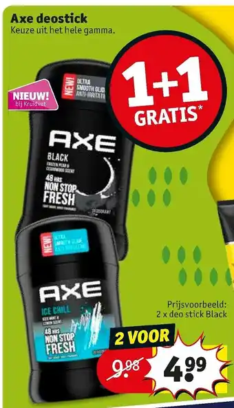 Kruidvat Axe deostick 2 x deo stick Black aanbieding