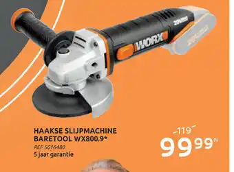 Brico Haakse slijpmachine baretools wx800.9 aanbieding