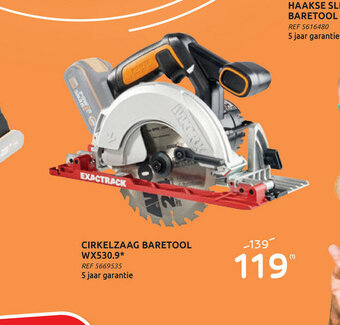 Brico Cirkelzaag baretool wx530.9 aanbieding