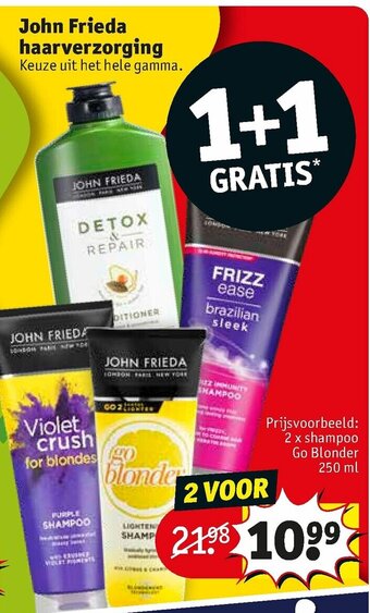 Kruidvat John Frieda haarverzorging aanbieding