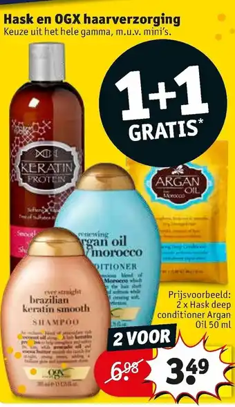 Kruidvat Hask en OGX haarverzorging aanbieding