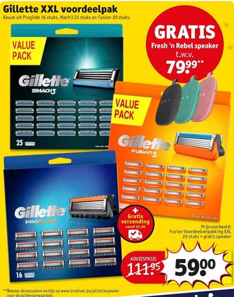 Kruidvat Gillette XXL voordeelpak aanbieding