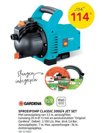 Brico Gardena sproeipomp classic 3000/4 jet set aanbieding