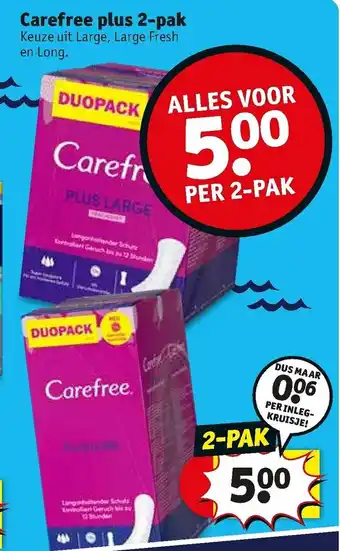 Kruidvat Carefree plus 2-pak aanbieding