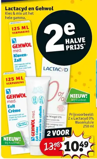 Kruidvat Lactacyd en Gehwol aanbieding