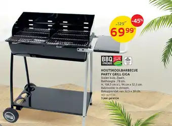 Brico Houtskoolbarbecue party grill giga aanbieding