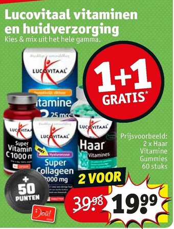 Kruidvat Lucovitaal vitaminen en huidverzorging aanbieding