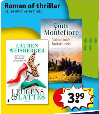 Kruidvat Roman of thriller aanbieding