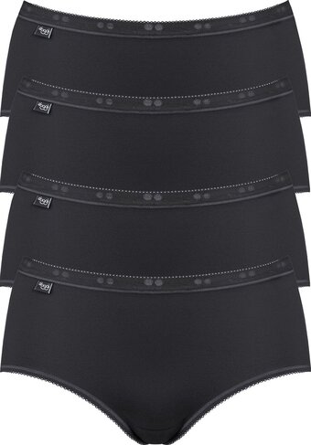 Bol.com Sloggi basic+ dames midi slip - 4-pack - zwart - maat 42 aanbieding