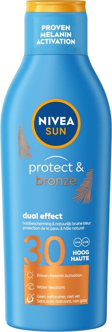 Bol.com Nivea sun protect & bronze zonnebrand melk spf 30 - 200 ml aanbieding