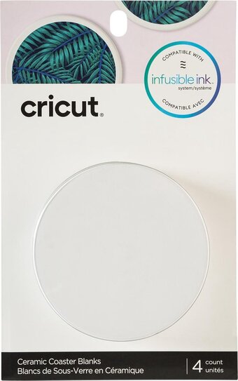 Bol.com Cricut infusible ink ceramic coasters 4-pack (white, round) aanbieding