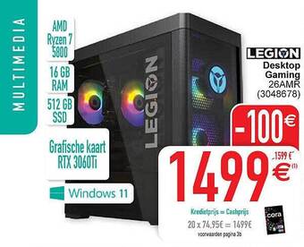 Cora Legion desktop gaming aanbieding