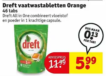Dreft vaatwastabletten Orange 46 tabs