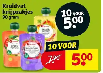 Kruidvat Kruidvat knijpzakjes 90g aanbieding