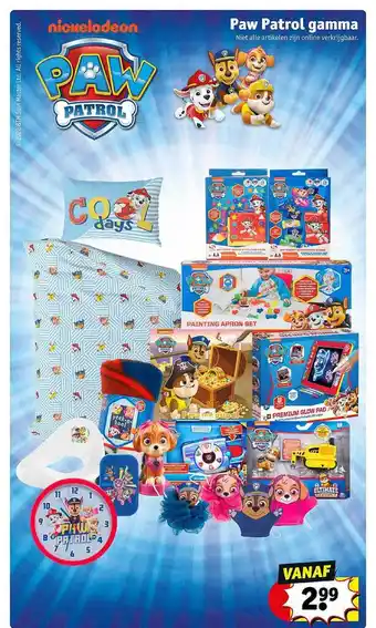 Kruidvat Paw patrol aanbieding