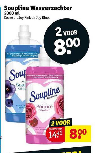 Kruidvat Soupline wasverzachter aanbieding