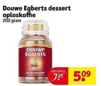 Kruidvat Douwe egberts dessert oploskoffie aanbieding