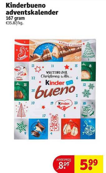 Kruidvat Kinderbueno adventskalender aanbieding