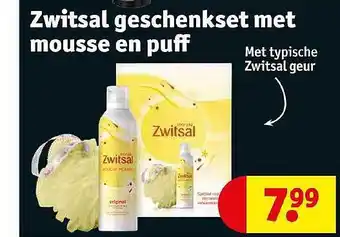 Kruidvat Zwitsal geschenkset met mouse en puff aanbieding