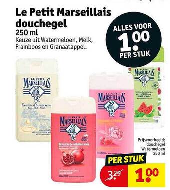 Kruidvat Le petit marseillais douchegel aanbieding